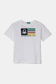 United Colors of Benetton tricou de bumbac pentru copii print alb 3I1XG10HT.P.Seasonal
