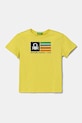 United Colors of Benetton t-shirt bawełniany dziecięcy nadruk żółty 3I1XG10HT.P.Seasonal