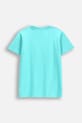 Детска памучна тениска Coccodrillo WC5143218VBA тюркоазен SS25
