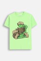 Детская хлопковая футболка Coccodrillo хлопок зелёный WC5143222VBA