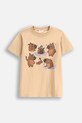 Детская хлопковая футболка Coccodrillo хлопок бежевый WC5143225VBA
