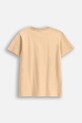 Детская хлопковая футболка Coccodrillo WC5143225VBA бежевый SS25