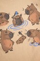 Дитяча бавовняна футболка Coccodrillo бежевий WC5143225VBA