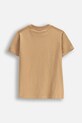 Детская хлопковая футболка Coccodrillo WC5143202MBJ бежевый SS25