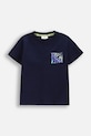 Детская хлопковая футболка Coccodrillo хлопок тёмно-синий WC5143204CBK