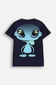 Детская хлопковая футболка Coccodrillo WC5143204CBK тёмно-синий SS25