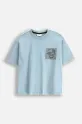 Детская хлопковая футболка Coccodrillo хлопок голубой WC5143205SBJ