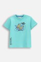 Dětské bavlněné tričko Coccodrillo kulatý tyrkysová WC5143202VBB