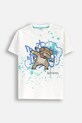 Coccodrillo t-shirt bawełniany dziecięcy nadruk beżowy WC5143203VBB