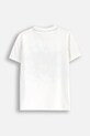 Coccodrillo t-shirt bawełniany dziecięcy WC5143203VBB beżowy SS25