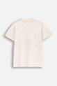 Παιδικό βαμβακερό μπλουζάκι Coccodrillo WC5143207VBB μπεζ SS25