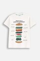 Coccodrillo t-shirt bawełniany dziecięcy nadruk biały WC5143210VBB