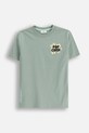 Coccodrillo t-shirt bawełniany dziecięcy nadruk zielony WC5143212VBB