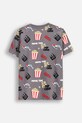 Coccodrillo t-shirt bawełniany dziecięcy WC5143213VBB szary SS25