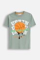 Coccodrillo t-shirt bawełniany dziecięcy wzorzyste zielony WC5143216VBB