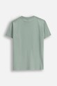 Coccodrillo t-shirt bawełniany dziecięcy WC5143216VBB zielony SS25