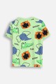 Coccodrillo t-shirt bawełniany dziecięcy WC5143208VBD zielony SS25