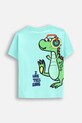 Coccodrillo t-shirt bawełniany dziecięcy WC5143212VBD turkusowy SS25