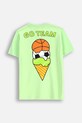 Coccodrillo t-shirt bawełniany dziecięcy WC5143213VBD zielony SS25