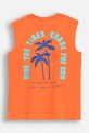 Coccodrillo tricou din bumbac WC5143301HBJ portocaliu SS25
