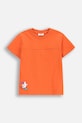 Coccodrillo t-shirt bawełniany dziecięcy nadruk pomarańczowy WC5143202HBK