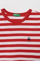 Băieți United Colors of Benetton tricou de bumbac pentru copii 3FHXC10MW.G.Seasonal rosu