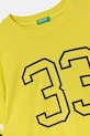 Dečki Bombažna kratka majica United Colors of Benetton 3MI5C10OA.G.Seasonal rumena