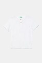 United Colors of Benetton tricou din amestec de in pentru copii uni alb 3F4JC10NN.G.Seasonal