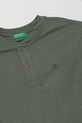 Băieți United Colors of Benetton tricou din amestec de in pentru copii 3F4JC10NN.G.Seasonal verde
