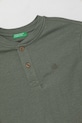 CHLAPEC Dětské tričko s příměsí lnu United Colors of Benetton 3F4JC10NN.G.Seasonal zelená