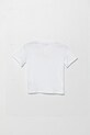 United Colors of Benetton t-shirt z domieszką lnu dziecięcy 3F4JG10IF.P.Seasonal biały SS25
