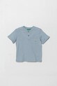 United Colors of Benetton tricou din amestec de in pentru copii uni albastru 3F4JG10IF.P.Seasonal