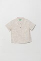 United Colors of Benetton t-shirt bawełniany dziecięcy wzorzyste beżowy 5OUGGQ02G.P.Seasonal