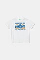 United Colors of Benetton t-shirt bawełniany dziecięcy nadruk biały 3JERC10PE.G.Seasonal