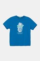 Дитяча бавовняна футболка United Colors of Benetton бавовна блакитний 3JERC10PE.G.Seasonal