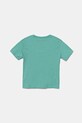 United Colors of Benetton tricou de bumbac pentru copii 3JERC10PE.G.Seasonal turcoaz SS25