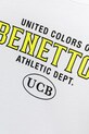Băieți United Colors of Benetton top din bumbac pentru copii 3I1XCH01W.G.Seasonal alb