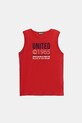 United Colors of Benetton top din bumbac pentru copii print rosu 3I1XCH01W.G.Seasonal