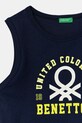 Хлопчик Дитячий бавовняний топ United Colors of Benetton 3I1XCH01W.G.Seasonal темно-синій