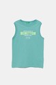 Detský bavlnený top United Colors of Benetton bavlna tyrkysová 3I1XCH01W.G.Seasonal