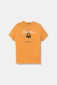 United Colors of Benetton tricou de bumbac pentru copii print portocaliu 3I1XC10OO.G.Seasonal