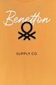 Мальчик Детская хлопковая футболка United Colors of Benetton 3I1XC10OO.G.Seasonal оранжевый