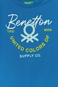 Băieți United Colors of Benetton tricou de bumbac pentru copii 3I1XC10OO.G.Seasonal albastru