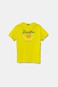 Дитяча бавовняна футболка United Colors of Benetton бавовна зелений 3I1XC10OO.G.Seasonal
