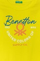 Хлопчик Дитяча бавовняна футболка United Colors of Benetton 3I1XC10OO.G.Seasonal зелений
