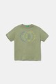 United Colors of Benetton t-shirt bawełniany dziecięcy nadruk zielony 3I1XC10OO.G.Seasonal