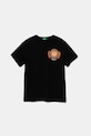 Παιδικό βαμβακερό μπλουζάκι United Colors of Benetton στάμπα μαύρο 3I1XC10OO.G.Seasonal