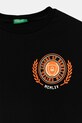 Мальчик Детская хлопковая футболка United Colors of Benetton 3I1XC10OO.G.Seasonal чёрный
