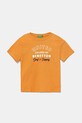 United Colors of Benetton tricou de bumbac pentru copii print portocaliu 3I1XG10JO.P.Seasonal