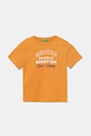Παιδικό βαμβακερό μπλουζάκι United Colors of Benetton στάμπα πορτοκαλί 3I1XG10JO.P.Seasonal